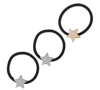 NIYANGLE 3pièces Élastiques à Cheveux Star Accessoires Créatifs Et Élégants Pour Filles Parfaits Pour Mariage Fête Et Usage Quotidien