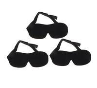 NIYANGLE 3pièces Lot De Masques De Sommeil Noirs Pour Yeux Confortables Légers Pour Dormir Voyager Sieste