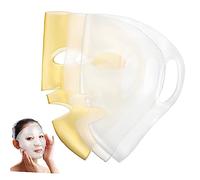 NIYANGLE 3pièces Masques Silicone Réutilisables Hydratants Avec Crochets Couvre-masque Facial Adhérent Pour Soins Visage Et Sauna Maison
