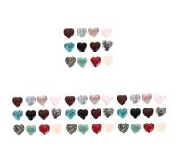 NIYANGLE 4 Ensembles Décor De Cœur Naturel Objets De Décoration Pour Maison Bureau 12 Pièces * 4