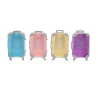 NIYANGLE 4 Pcs Mini Valisettes en Plastique pour Souvenirs et Mariages, Boîte à Bijoux Portable Design Élégant et Protection des Objets Précieux