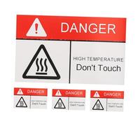 NIYANGLE 4 pièces Autocollants de Sécurité Haute Température Étiquettes Adhésives Résistantes Chaleur pour Machines Industrielles et Équipements de Cuisine Signalisation de Mise Garde