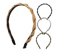 NIYANGLE 4 Pièces Bandeau Mode Cerceau De Cheveux Bricolage Accessoires De Cheveux Pour Femmes Bande De Cheveux Tresser Petit Bandes De Cheveux Pour Femmes Groupe Adulte Plastique