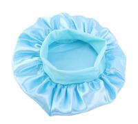 NIYANGLE 4 pièces Bonnet Élastique pour Chapeaux de Nuit Colorés Chapeaux Confortables et Respirants pour Soins Capillaires Blanc Bleu Noir