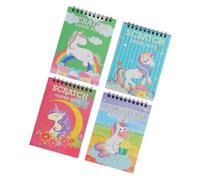 NIYANGLE 4 pièces Cahiers à Gratter DIY pour Garçon Fille Multicolores Rouge Bleu Vert Carnets de Dessin Animé Portable Papier à Gratter Éducatif pour Maternelle et Jardin Garçon Fille