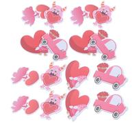 NIYANGLE 4 Pièces Carnets de Notes Autocollants Adhésifs Forme de Cœur Pages Notes Détachables Design Simple pour Bureau Maison et Organisation Valentine's Day