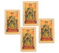 NIYANGLE 4 Pièces Carte Tai Sui Chinoise 2027, Compacte | Alliage Aluminium Magnésium, Style Traditionnel Chinois, Décoration Nouvel An Lunaire, Usage Bureau