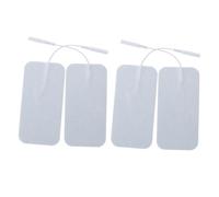 NIYANGLE 4 Pièces feuille d'électrode tampon de gel coussinets pour unité de physiothérapie coussin de thérapie coussinets de massage coussinets de gel fibre d'eau blanche