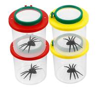 NIYANGLE 4 pièces Kit Observation Insectes Garçon Fille Loupe avec Boîte Observation Facile à Utiliser pour Exploration Naturelle et Captures Plein Air