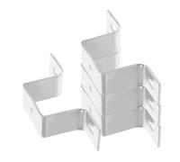 NIYANGLE 4 pièces Lot de Supports Acier Inoxydable Forme U pour Fixation de Rails Équerres Robustes pour Montage Cadre de Lit et Poteaux de Clôture Installation Rapide