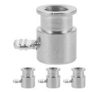 NIYANGLE 4 Pièces Manchon de Fixation en Fer Chromé Argenté pour Tige de Rôtisserie de Barbecue à Gaz, Accessoire pour Cuisson Uniforme et Limiteur, pour Pique-niques en Extérieur