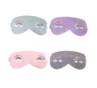 NIYANGLE 4 Pièces Masque Motif Arc Ciel Bandeaux Multifonctionnels pour Filles Accessoires de Relaxation pour Du Visage Couleur Aléatoire