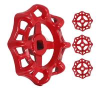 NIYANGLE 4 Pièces Poignée de Roue en Fer pour Vanne à Guillotine, Rouge | Remplacement Robuste, Prise Facile et Rotation Confortable, pour Vannes D’arrêt D’eau, Plomberie Industrielle et Jardin