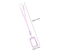 NIYANGLE 4 pièces Porte-badge Tour de Cou avec Étui Silicone Porte-cartes Identité Résistant pour Badges Cartes de Travail et Passes Lanière Suspendue Sécurisée