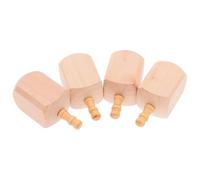 NIYANGLE 4 pièces Set de Dreidels Bois Non Peints pour Hanukkah Toupie Bois Naturel Bricolage DIY Décoration et Activité Ludique Éducative pour Garçon Fille et Fête