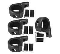 NIYANGLE 4 Pièces Support de Phare Moto en ABS Noir, Pince Guidon 3,3 CM | Installation Facile sans Perçage ni Soudure, Dents Antidérapantes Épaissies, pour Fourches et Guidons