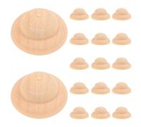 NIYANGLE 40 Chapeaux de Poupée en Bois Non Peints à Décorer Diy, Chapeaux Vierges pour Activités Manuelles Garçon et Filles, Kit Créatif 40 Pièces pour Artisanat Bois Poupées