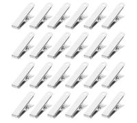 NIYANGLE 40 Pièces 40 Pinces Crocodiles Métalliques Mini à Ressort, Clips de Gestion des Câbles en Métal, Pinces Électriques pour Tests en Laboratoire, Bricolage, Bureau et École