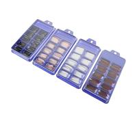 NIYANGLE 400 Pièces Faux Ongles en Résine Ultra-fins, Résistants et Longs, Couverture Complète pour Manucure, Usage Personnel ou Fête pour Femmes et Filles