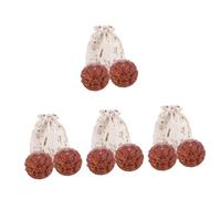 NIYANGLE 4paires Balles De Massage Bois Pour Mains Boules Relaxantes Outil Pratique De Rééducation Manuelle Design Ergonomique Et Texture Douce Pour Détente