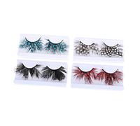 NIYANGLE 4paires Faux Colorés à Pois Pour Halloween Exagérés Pour Cosplay Et Fête Accessoire Pour Éblouir Lors Des Événements Spéciaux