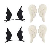 NIYANGLE 4paires Pinces à Cheveux Anges Et Démons Créatives Pour Halloween Accessoire De Fête Élégant Et Attrayant Pour Adultes