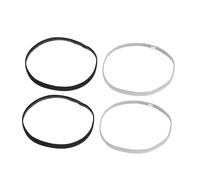 NIYANGLE 4pièces Bandeau Élastique pour Yoga Sport et Exercices Gris et Noir Serre-têtes Accessoire Cheveux Lot de Bandeaux
