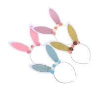 NIYANGLE 4pièces Bandeau Floral à Oreilles De Lapin Set De Accessoires De Pâques Pour Fête Costume Et Décoration Pour Adultes