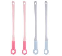 NIYANGLE 4pièces Brosse Manche Lot De Brosses De Nettoyage Pour Orteils Poil Poil Idéale Pour Seniors Et Usage Quotidien La Bain
