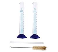 NIYANGLE 4pièces Cylindre Gradué Verre Brosse Et Tige Chaleur Et Corrosion Pour Laboratoire Et Éducation Scientifique