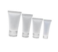NIYANGLE 4pièces Flacons Vides Pour Voyage Contenant Crème Visage Et Mains Blanc Boîtes Lotion Réutilisables Bouteilles Crème Mains Vides Pour Voyage