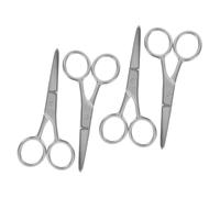 NIYANGLE 4pièces Lot De Petits Ciseaux Acier Inoxydable Pour Coupes De Sourcils Barbe Et Poils Nez