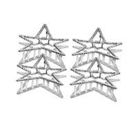 NIYANGLE 4pièces Lot De Pinces à Cheveux Étoile Petites Pinces Décoratives Métal Pour Femmes