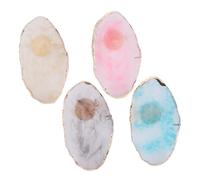 NIYANGLE 4pièces Palette De Mélange De Pour Vernis à Ongles Plaque Affichage Anneau Pour Nail Art Mélange De