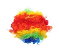 NIYANGLE 4pièces Perruque De Clown Afro Bouclée Colorée Et Disco Années Lot De Perruques Pour Déguisement Halloween Carnaval Cosplay