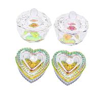 NIYANGLE 4pièces Pot Pour Nail Art Verre Récipient Pour Liquide Et Poudre Pot Pour Mélange Et Manucure