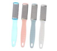 NIYANGLE 4pièces Râpe à Pied Inoxydable Fichiers Double-face Pour Pédicure Retrait Des Callosités Et Peaux Mortes Transparent Outils Pratiques Pour Soins Domicile Et Professionnels