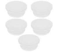 NIYANGLE 5 Bouchons en Silicone Solide Réutilisables pour Sel et Poivre, Bouchon D'étanchéité Blanc 32,3mm pour Bouteille en Verre et Pot de Fleurs, Stockage