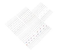 NIYANGLE 5 Feuilles Stickers de Bijoux pour Visage de Gemmes pour Yeux et Sourcils Autocollants Cristal Faciaux Résine Décorations Originales pour Maquillage et Fêtes