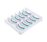 NIYANGLE 5 Paires Faux Cils Colorés Cils De Couleur Duveteux Extension Ascenseur Fausses Faux Arc-en-ciel Individuels Vaporeux De Cosplay Se Maquiller Imitation