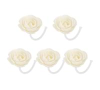 NIYANGLE 5 Pièces Diffuseurs Fleuraux sans Flamme avec Bâtons Parfumés Têtes de Fleurs Camélia Artificielles pour Diffuseur Huile Essentielle Bâtons Aromathérapie pour Salle de Bain