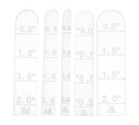 NIYANGLE 5 Pièces Lot de 5 Set de Guides D’épaisseur en Acrylique Transparent pour Pâte Polymère, Outils de Roulage Arc-en-Ciel pour Création de Bijoux, Règles Petites et Légères Adaptées