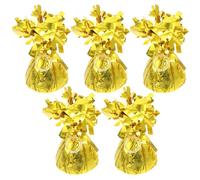 NIYANGLE 5 pièces Lot de Poids pour Ballons Aluminium Doré Décorations Mariage Fêtes Accessoires Lestés pour Ballons Hélium Contrôlant la Hauteur Flottante