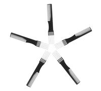 NIYANGLE 5 Pièces Peigne à Cheveux Professionnel Métal et Plastique Fourchette à Aiguilles Outil Coiffure Ergonomique Lot pour Femmes