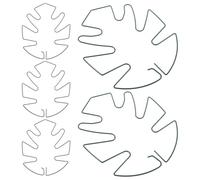 NIYANGLE 5 Pièces Support pour Tiges de Plantes Grimpantes en Fer Vert Forme Feuille Monstera, Tuteur Réutilisable pour Jardin et Pots Extérieurs, Décoration Suspendue