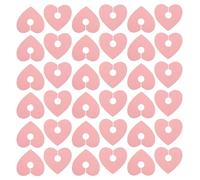 NIYANGLE 50 Pièces 50 Étiquettes Marque-verres de Cœur Rose 6,9 X 6,6 Cm, Identificateurs de Verres à Boissons pour Fêtes, Noël, Saint-valentin, Mariage - Marqueurs de Boisson Pratiques et