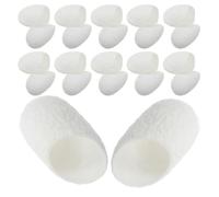 NIYANGLE 50 Pièces Lot de Boules Exfoliantes en Cocon de Ver à Soie Blanc pour Exfoliation Précise du Visage, pour Spa et Voyage, Soin Naturel pour Femmes