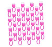 NIYANGLE 50 pièces Plastic Lash Glue Rings Lash Holder Cups For Tattoo Pigment Application Professional Beauty Salon And DIY Use