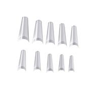 NIYANGLE 500pièces Faux Ongles Naturels Pour Affichage Manucure Palette De Présentation Conseils Pour Pratique Nail Art