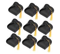 NIYANGLE 50pièces Boîtes De Bonbons De Graduation Forme De Chapeau De Doctorat Coffrets Créatifs Pour Fête De Diplôme De Remise De Diplôme